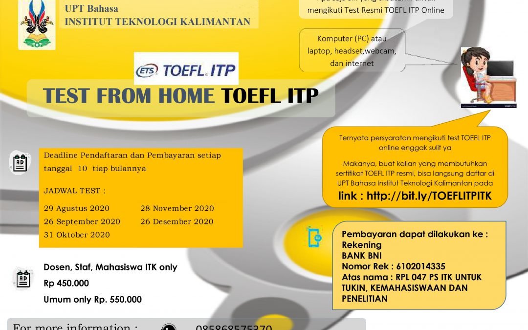 TOEFL® ITP ITK TEST FROM HOME