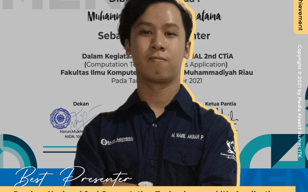Best Presenter Seminar Nasional 2nd Computation Technology and It’s Application UMRI