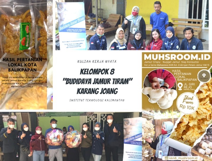 Muhsroom.id : Gerakan Mahasiswa ITK Dalam Lakukan Budidaya Jamur Tiram di Daerah Karang Joang