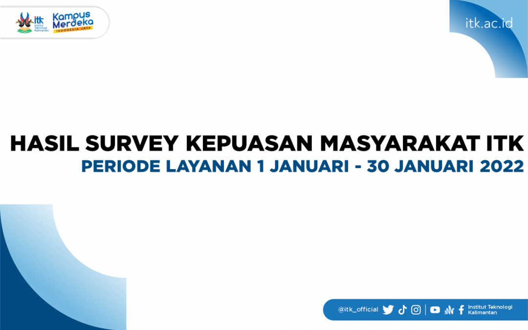 HASIL SURVEY KEPUASAN MASYARAKAT ITK PERIODE LAYANAN 1 JANUARI – 30 JANUARI 2022