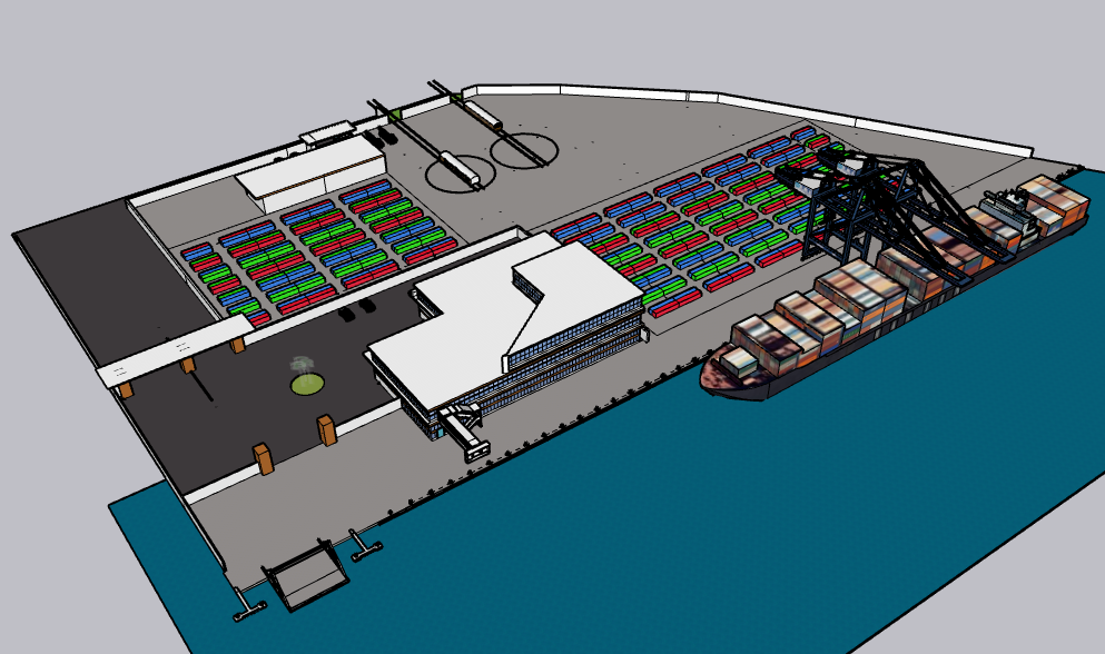 Multi Terminal Port dengan Dry Port dan Extended Jetty Sistem Teleskopik Karya Tim ITK Berhasil Meraih Juara Dua dan Favorite Pada Desain Inovasi Perancangan Pelabuhan